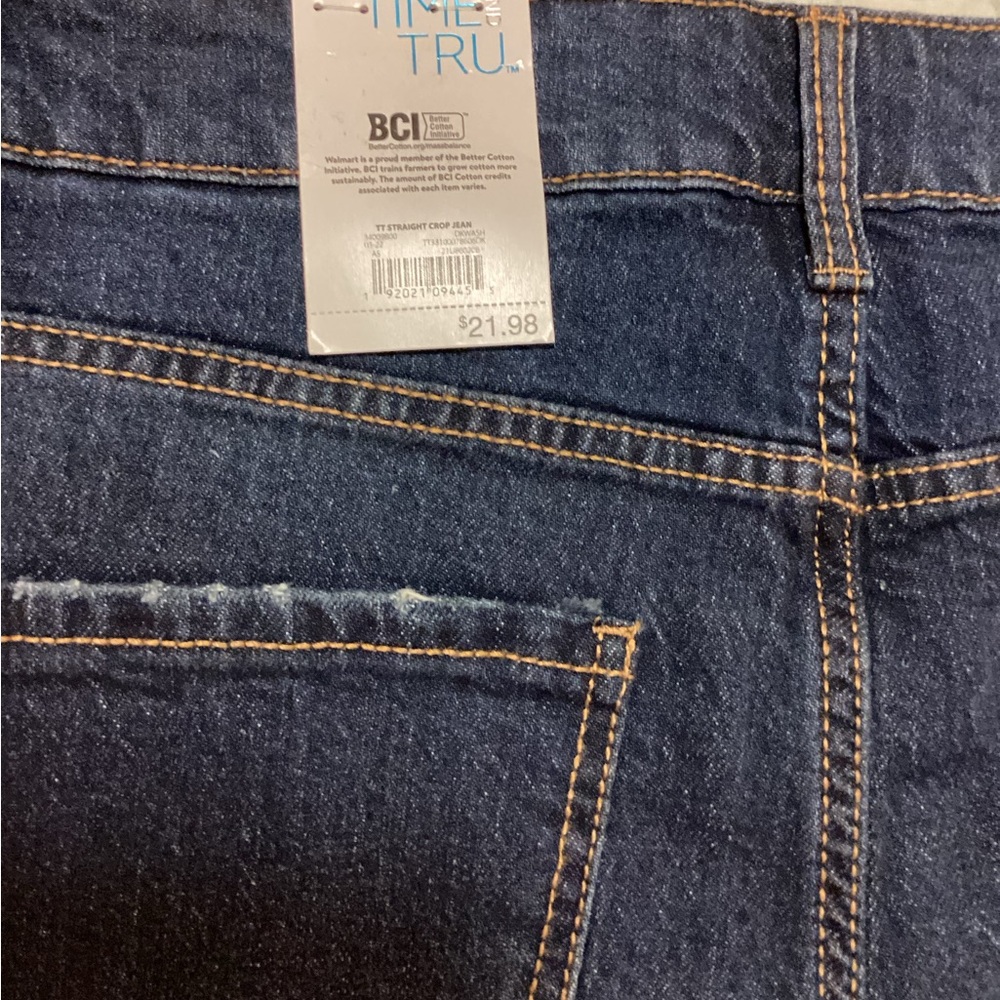 Time & Tru Distressed High Rise Jeans, Sz:14 - Picture 7 of 7